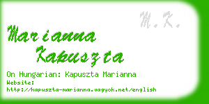 marianna kapuszta business card